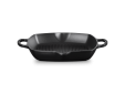 Signature Grillplaat Vierkant Hoog in Geëmailleerd Gietijzer 30cm Mat zwart