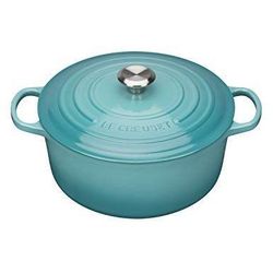 Gietijzeren Ronde cocotte 24cm 4,2L Caribbean Blue 