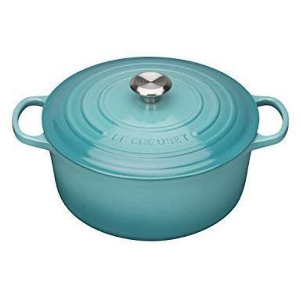 Gietijzeren Ronde cocotte 24cm 4,2L Caribbean Blue 