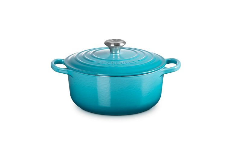 Stoofpan Rond in Geëmailleerd Gietijzer 24cm 4,2L Caribbean Blue