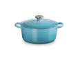 Stoofpan Rond in Geëmailleerd Gietijzer 24cm 4,2L Caribbean Blue