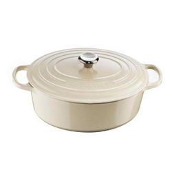 Le Creuset Gietijzeren ovale braadpan in Crème 27cm 4,1l 