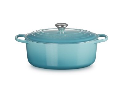 Stoofpan Ovaal in Geëmailleerd Gietijzer 31cm 6,3L Caribbean Blue 