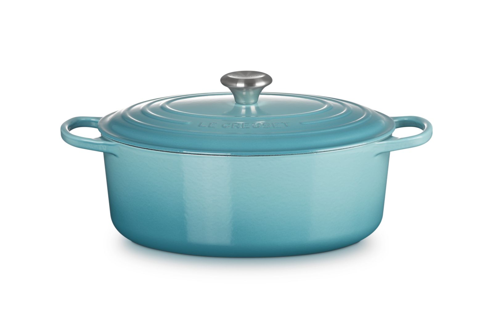 Stoofpan Ovaal in Geëmailleerd Gietijzer 31cm 6,3L Caribbean Blue 