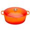 Gietijzeren Ovale cocotte 33cm 7,5l Oranjerood 