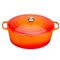 Gietijzeren Ovale cocotte 40cm 13,9l Oranjerood 