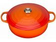 Stoofpan Rond Laag in Geëmailleerd Gietijzer 30cm 6,2L Oranjerood 