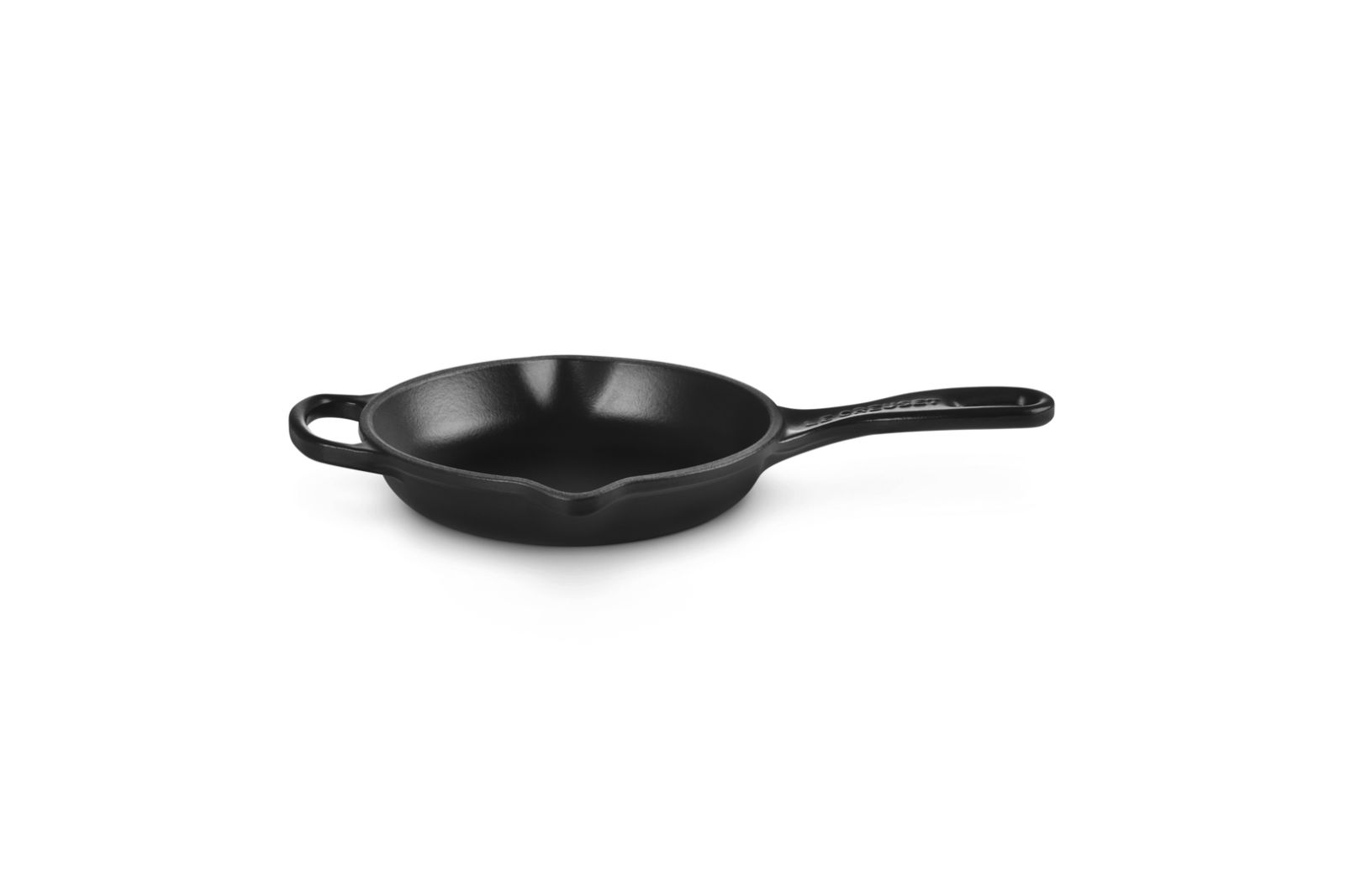 Signature Skillet Rond in Geëmailleerd Gietijzer 16cm Mat Zwart