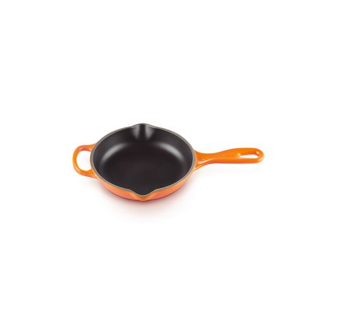 Skillet Rond in Geëmailleerd Gietijzer 16cm Oranjerood  Le Creuset