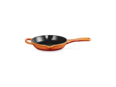 Signature Skillet Rond in Geëmailleerd Gietijzer 16cm Oranjerood