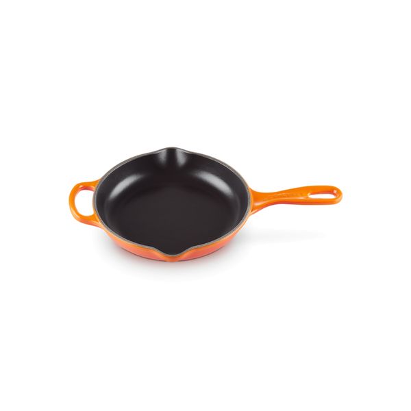 Skillet Rond in Geëmailleerd Gietijzer 20cm Oranjerood 