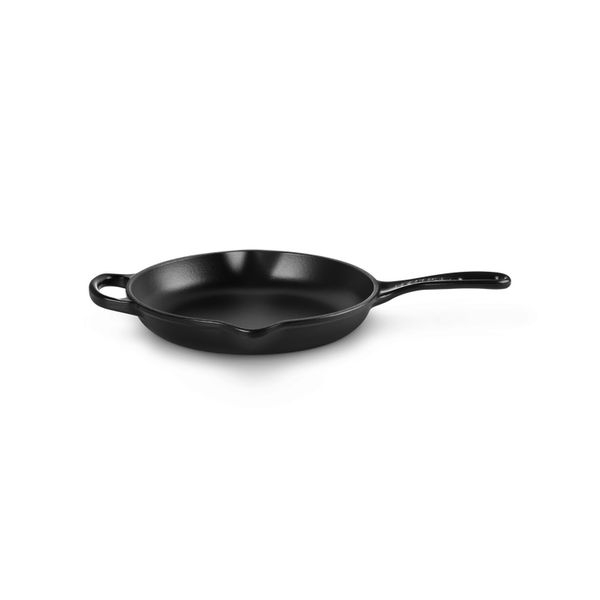 Skillet Rond in Geëmailleerd Gietijzer 23cm Mat Zwart  