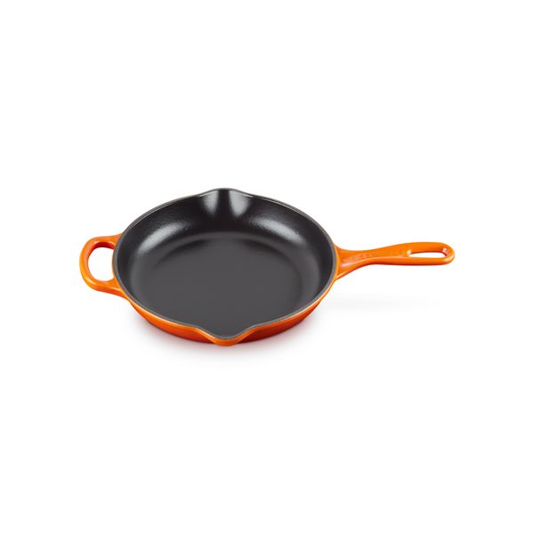 Skillet Rond in Geëmailleerd Gietijzer 23cm Oranjerood 