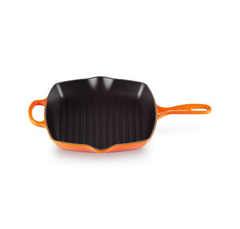 Skillet carré en fonte émaillée 26cm Volcanique  Le Creuset