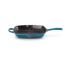 Grillit® Vierkant in Geëmailleerd Gietijzer 26cm Deep Teal Le Creuset