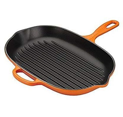 Skillet gril haute en fonte ovale Volcanique 32cm  Le Creuset