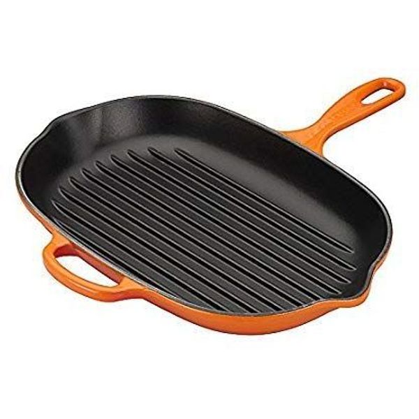 La Fonte grillpan ovaal 32cm Oranjerood  