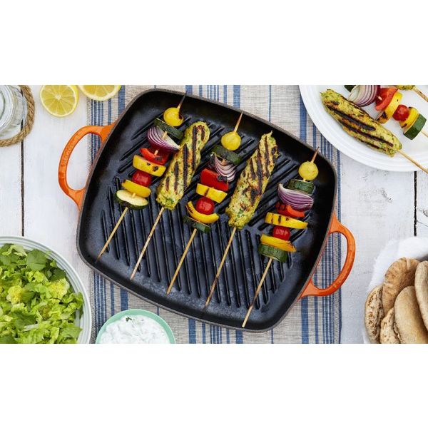 Rechthoekige Grillplaat 30 cm Oranjerood 