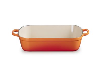 Braadslede in Geëmailleerd Gietijzer 37cm 6,6l Oranjerood