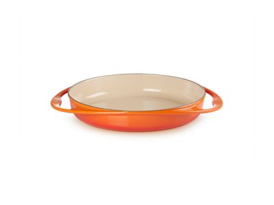 Tarte Tatinvorm in Geëmailleerd Gietijzer 28cm 2,6l Oranjerood