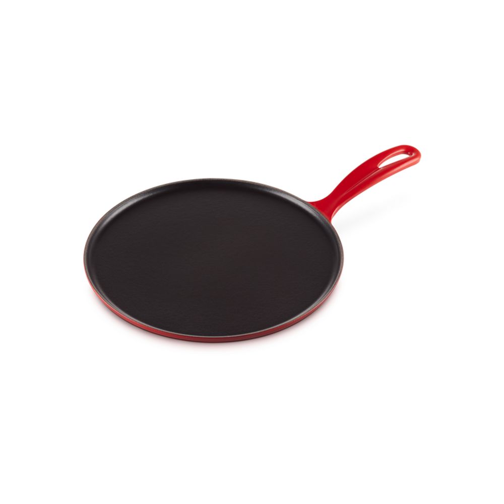 Le Creuset Pannenkoekenpannen Pannenkoekenpan in Geëmailleerd Gietijzer 27cm Kersenrood