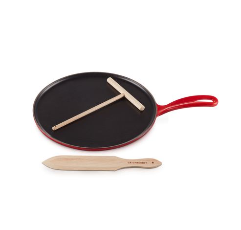 Petite crêpière en fonte émaillée 27cm Cerise  Le Creuset