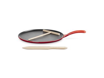 Pannenkoekenpan in Geëmailleerd Gietijzer 27cm Kersenrood