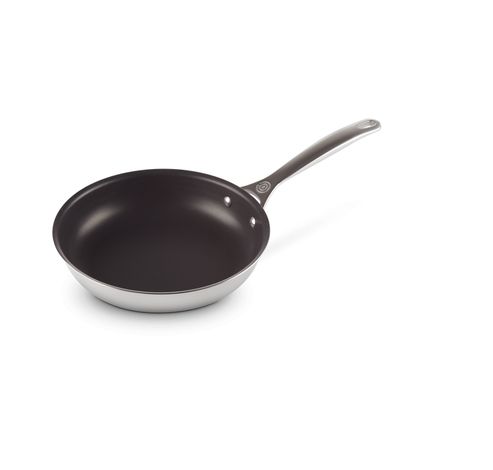 Poêle à frire en inox signature avec revêtement anti-adhérent 24cm  Le Creuset