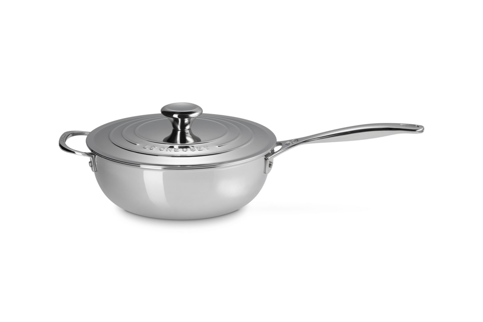 RVS Signature Chef's Pan met Anti-Aanbaklaag met Deksel en Extra Handvat 24cm 3,3l RVS