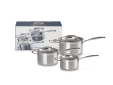 3-Ply Steelpannenset 3-Delig in RVS 16/18/20cm