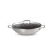 Wok in RVS met Anti-Aanbaklaag en Glazen Deksel 30cm 4,3l 