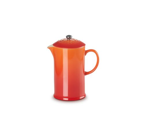 Koffiepot met Pers in Aardewerk 1l Oranjerood   Le Creuset