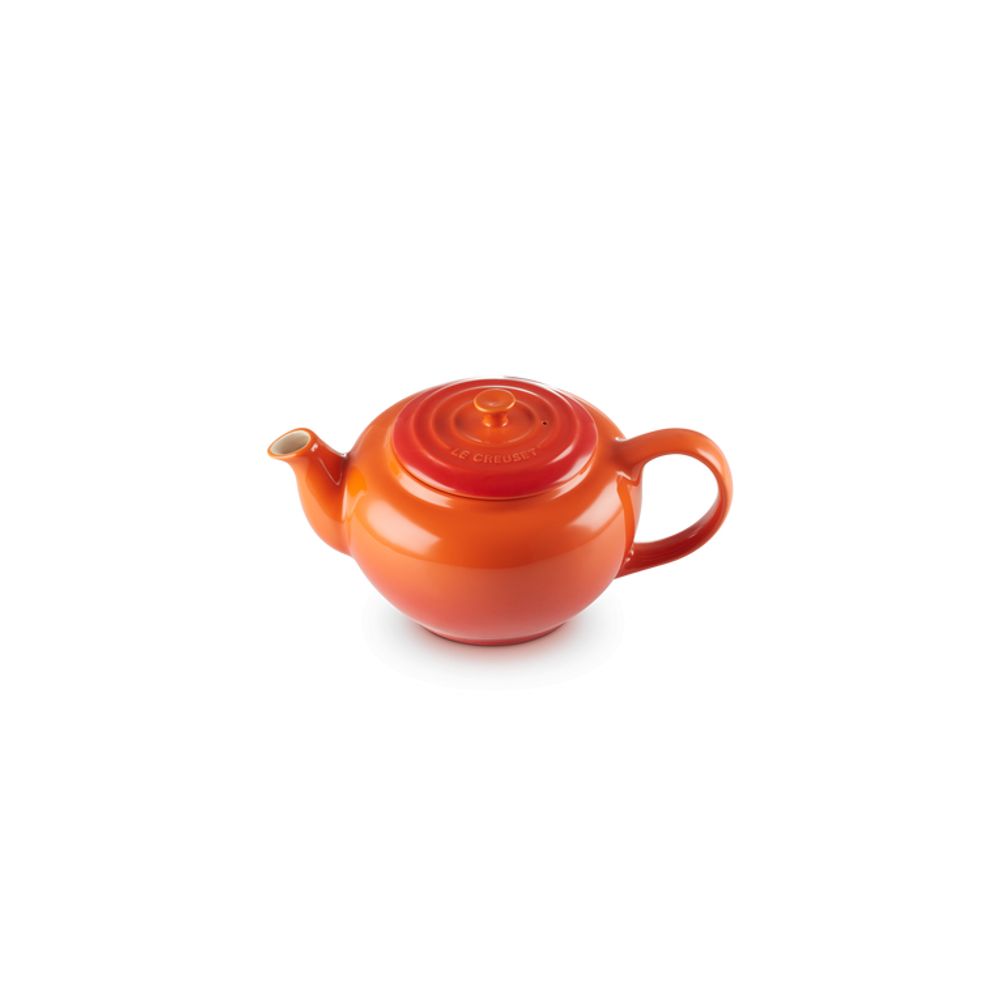 Le Creuset Theekannen Theepot in Aardewerk met RVS Theezeef 1,3l Oranjerood