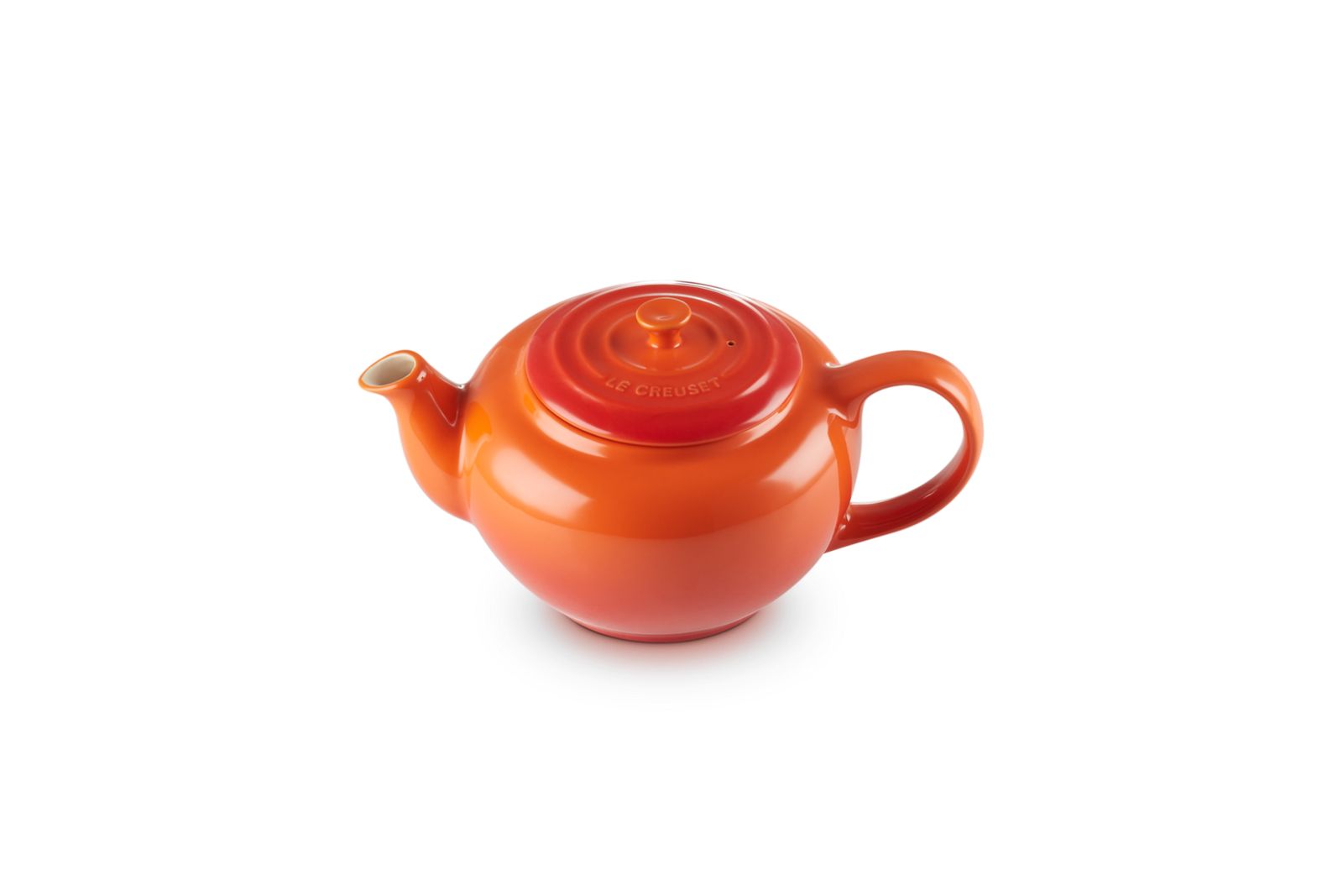 Theepot in Aardewerk met RVS Theezeef 1,3l Oranjerood 
