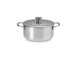 RVS Signature Kookpan Laag met Deksel 20cm 3l