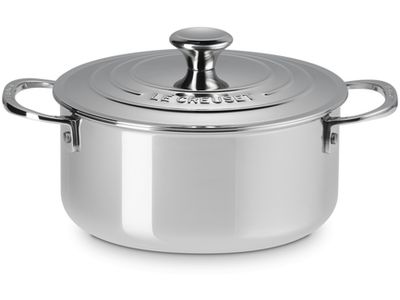 RVS Signature Kookpan Laag met Deksel 24cm 5,3l