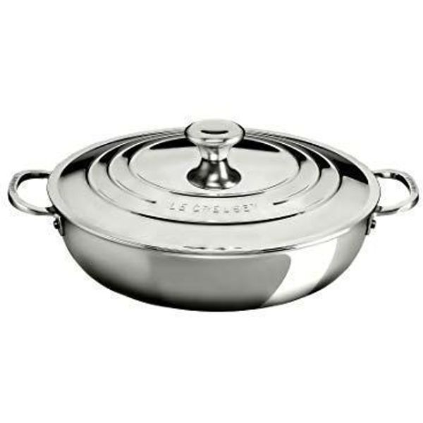 Provençaalse Sauteerpan in RVS Signature met Deksel 30cm 4,3l 