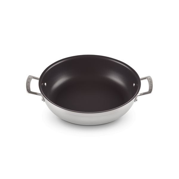 Provençaalse Sauteerpan in RVS met Anti-Aanbaklaag en Deksel 30cm 4,8l 