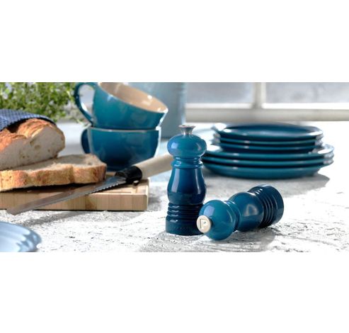 Set de 2 mini moulins à poivre et à sel 11cm Bleu caraïbes  Le Creuset