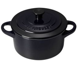 Mini Stoofpan in Aardewerk 10cm 0,25l Ebbenzwart  Le Creuset