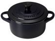 Mini Cocotte en Céramique 10cm 0,25l Noir Ebène 