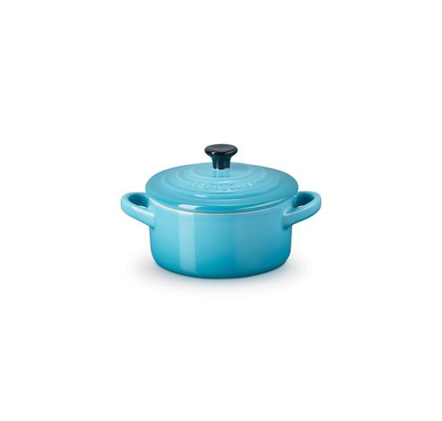 Mini Stoofpan in Aardewerk 10cm 0,25l Caribbean Blue  Le Creuset