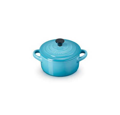 Mini Stoofpan in Aardewerk 10cm 0,25l Caribbean Blue  Le Creuset