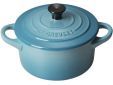 Mini Cocotte en Céramique 10cm 0,25l Bleu Caraïbes 