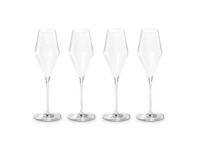 Set van 4 Champagne flutes