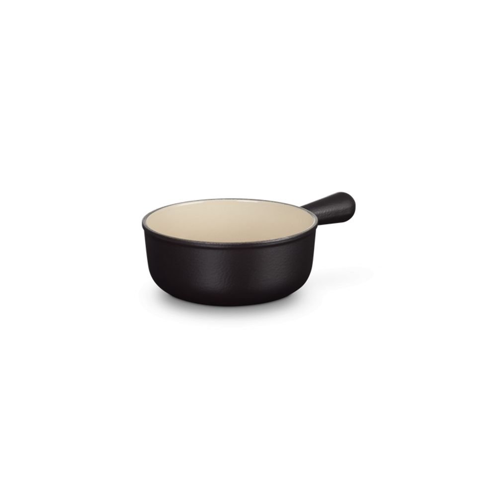 Le Creuset Steelpannen Steelpan in Geëmailleerd Gietijzer met Gietijzeren Handvat 20cm 1,9l mat zwart