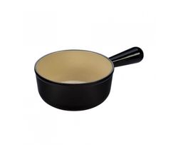 Steelpan in Geëmailleerd Gietijzer met Gietijzeren Handvat 22cm 2,6l mat zwart Le Creuset