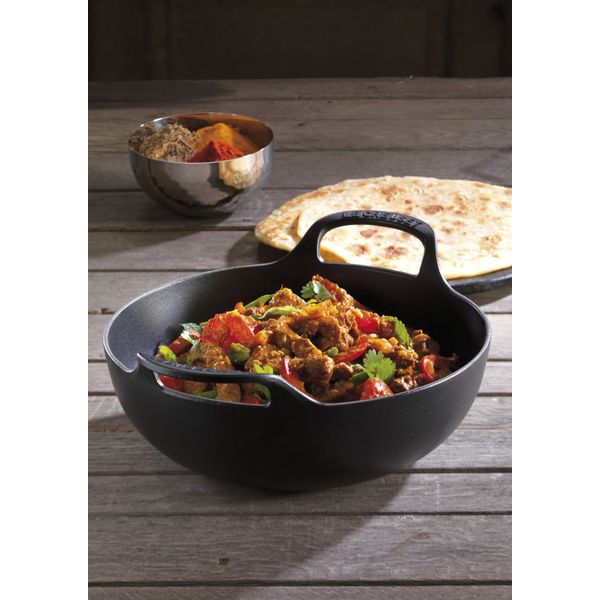 Balti Dish in Geëmailleerd Gietijzer 24cm 2,7l mat zwart 