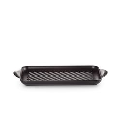 Le Creuset Gril rectangulaire en fonte émaillée 32cm Noir Mat 