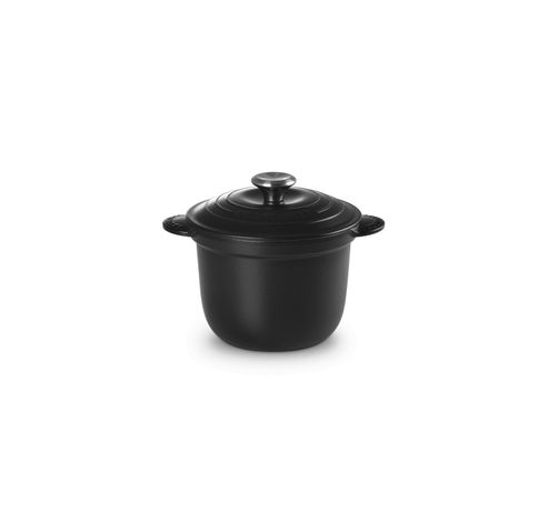 Cocotte Every in Geëmailleerd Gietijzer 18cm 2l Mat Zwart  Le Creuset